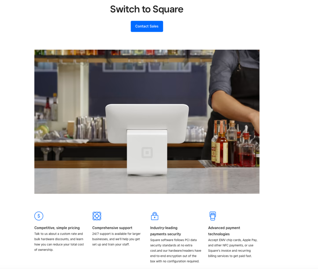 Square switch page