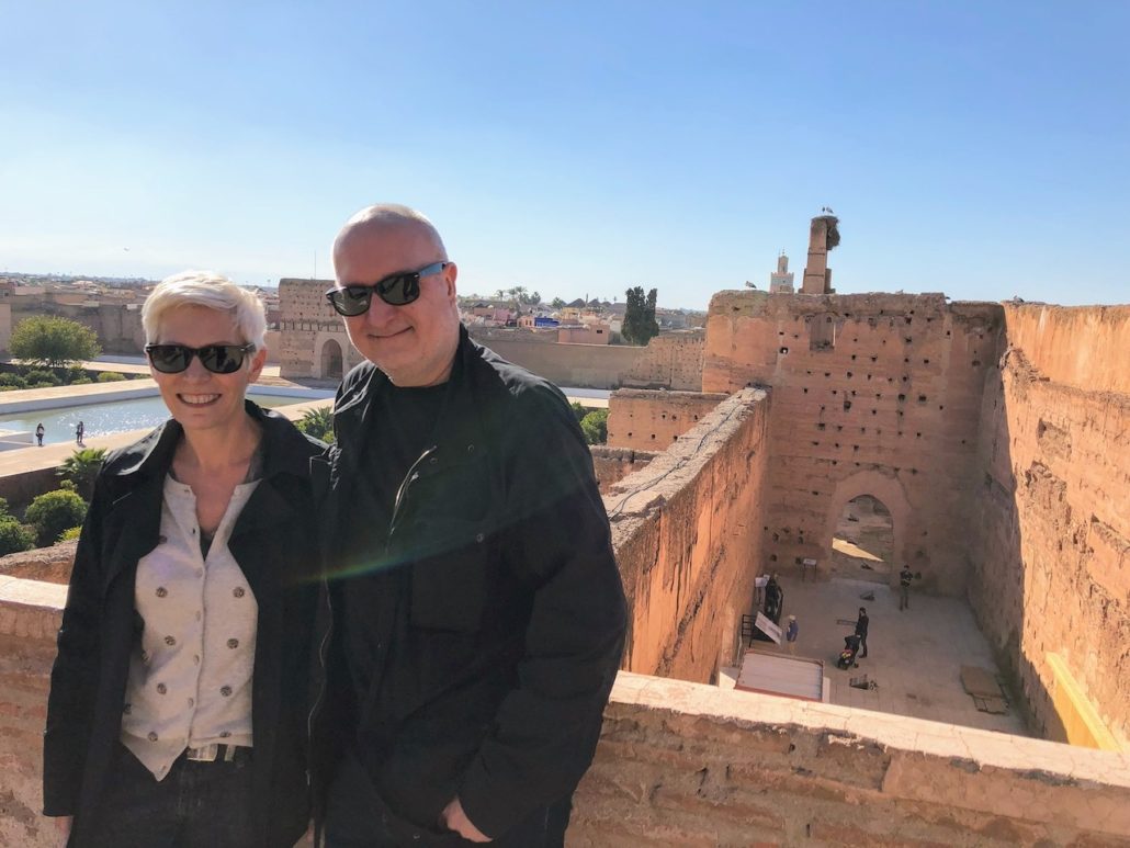 Marc Baumann and Leslie Patson in Marrakesh, Morocco